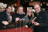 Tibor Szabo (Moet Hennessy �sterreich), Simon Lachner (Linz09), Petra Kumpfm�ller (Herberstein), Robert Seeber, Obmann hotspots und Chef des Promenadenhofes (v.l.n.r.)