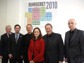 Artistic Directors and Management of the Ruhr 2010 GmbH. Scheytt, Sloane, Petzinka, Sevindim, Gorny, Pleitgen 