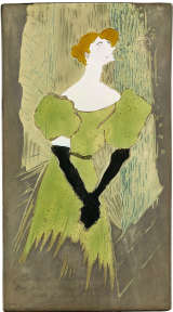 Henri de Toulouse-Lautrec: Yvette Guilbert, 1895, Keramik, 51 x 28 cm
