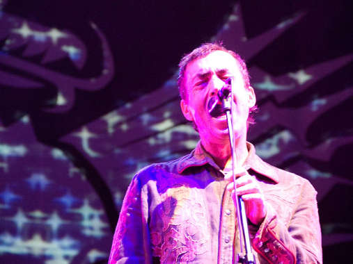 Hubert von Goisern while the show in Karlsruhe, Germany.