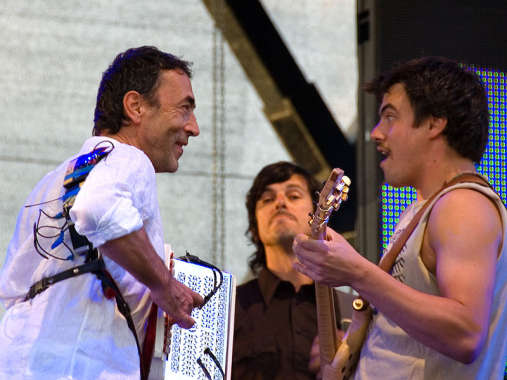 Hubert von Goisern, playing a tradtional austrian instrument in Koblenz