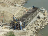 Linzer Auge / Bauarbeiten am Fundament