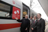 Press conference and train christening, 22 October 2008