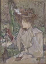 Henri de Toulouse-Lautrec:
Frau mit Handschuhen (Honorine Platzer), 1890
La femme aux gants (Honorine Platzer)
Öl auf Karton, 54 x 40 cm