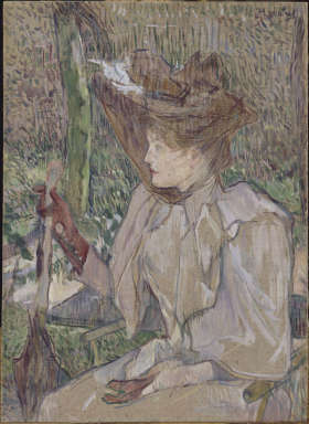 Henri de Toulouse-Lautrec:<br />
Frau mit Handschuhen (Honorine Platzer), 1890<br />
La femme aux gants (Honorine Platzer)<br />
Öl auf Karton, 54 x 40 cm Henri de Toulouse-Lautrec:<br />
Frau mit Handschuhen (Honorine Platzer), 1890<br />
La femme aux gants (Honorine Platzer)<br />
Öl auf Karton, 54 x 40 cm
